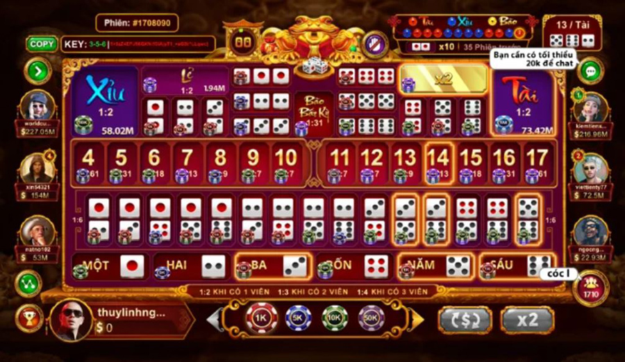 tính toán khi chơi Sicbo