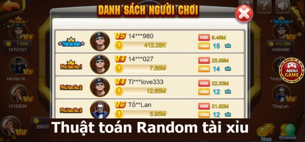 Thuật toán random tài xỉu