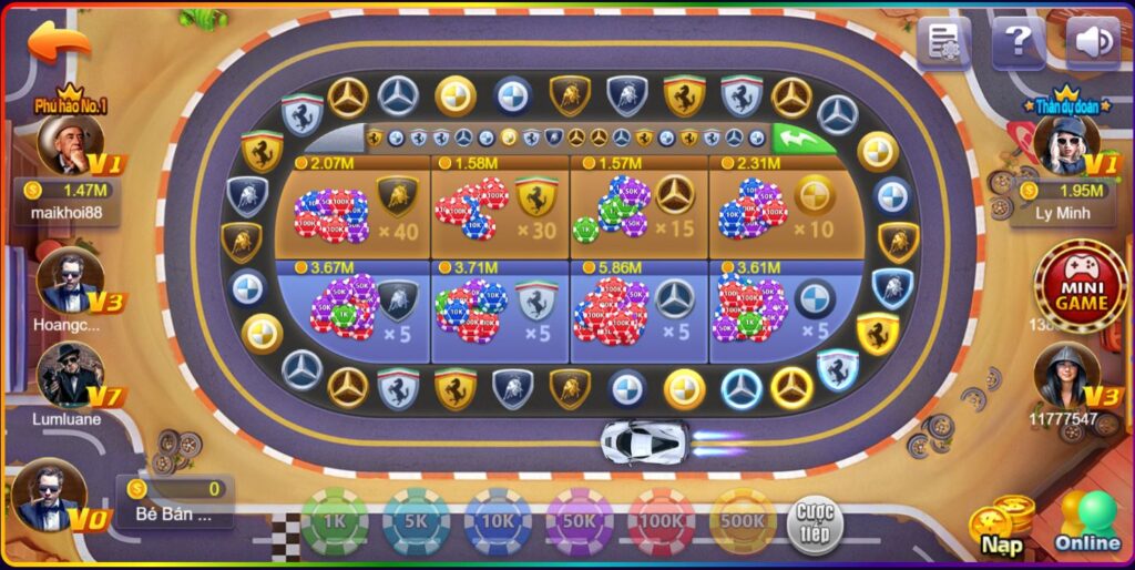 Mẹo chơi Cực Phẩm Phi xe - bàn chơi