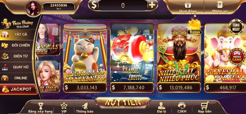 Cách chơi Classic Fruits TDTC