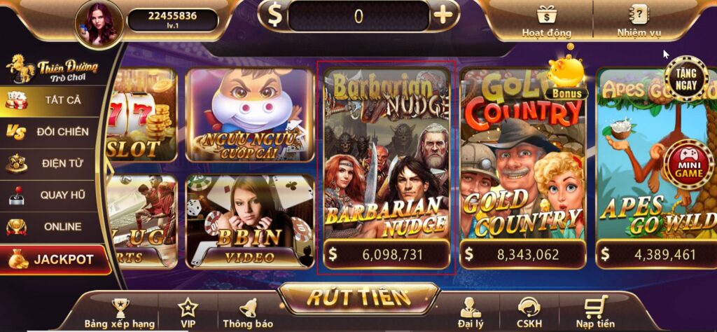 cách chơi nổ hũ Barbarian Nudge