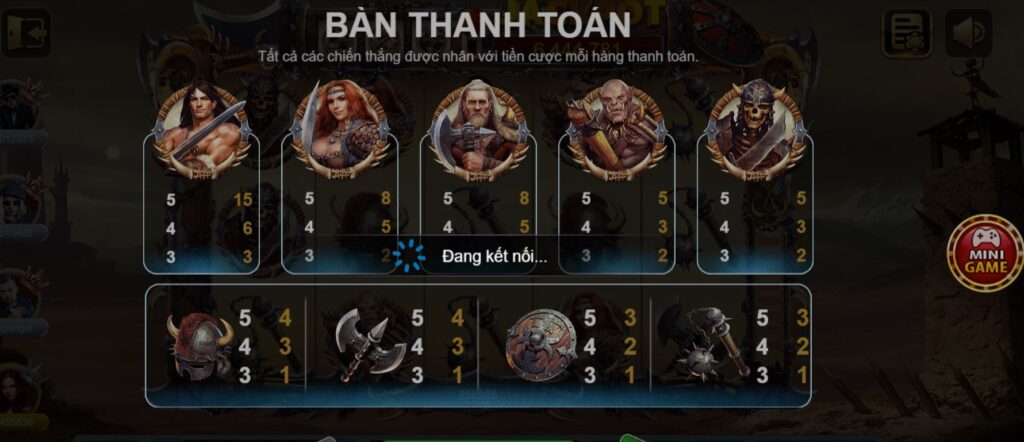 nổ hũ Barbarian Nudge - bảng thanh toán