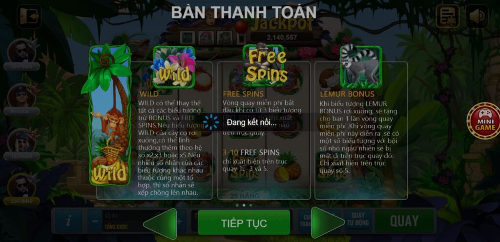 slot game Apes Go Wild - tính năng