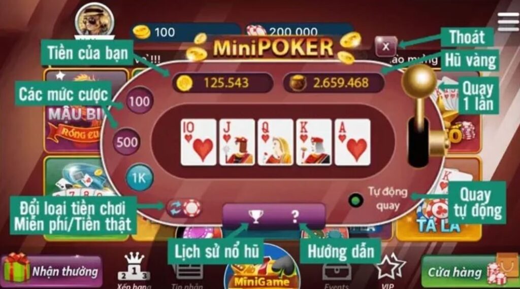 cách chơi nổ hũ mini poker