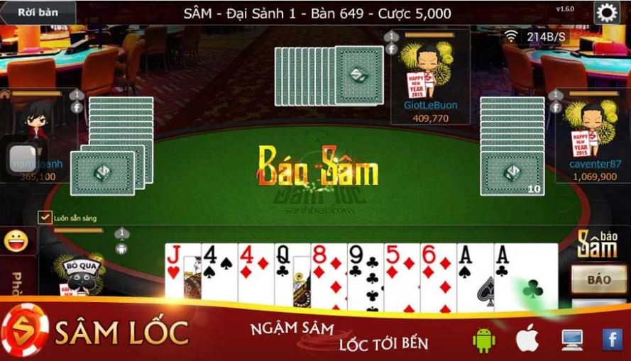Mẹo chơi bài sâm online - báo sâm trước đối thủ